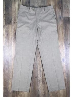 Lauren Ralph Lauren Men's Dress Pants 32 x 30 Tan Beige Flat Front Slacks LRL